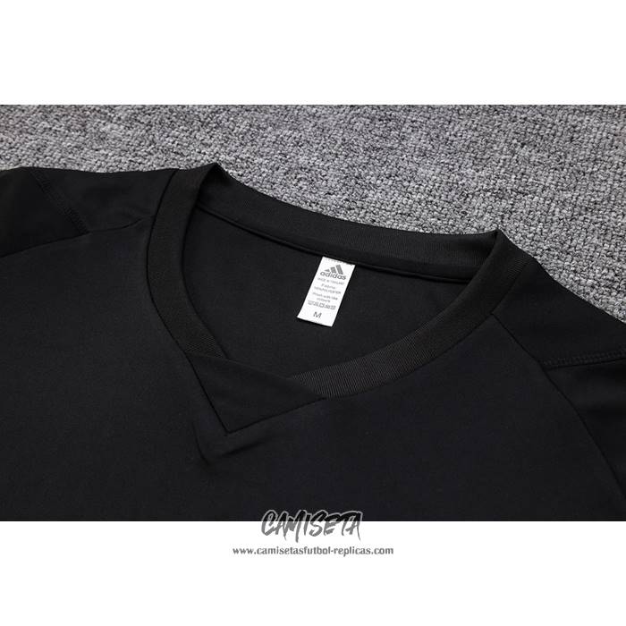 Chandal del Real Madrid 2023-2024 Manga Corta Negro - Pantalon Corto